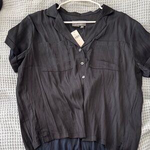 Anthropologie Black Button Down Shirt